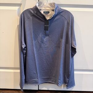 Peter Millar Stealth Performance Quarter-Zip Nebular Blue MF25XK60 nwt medium